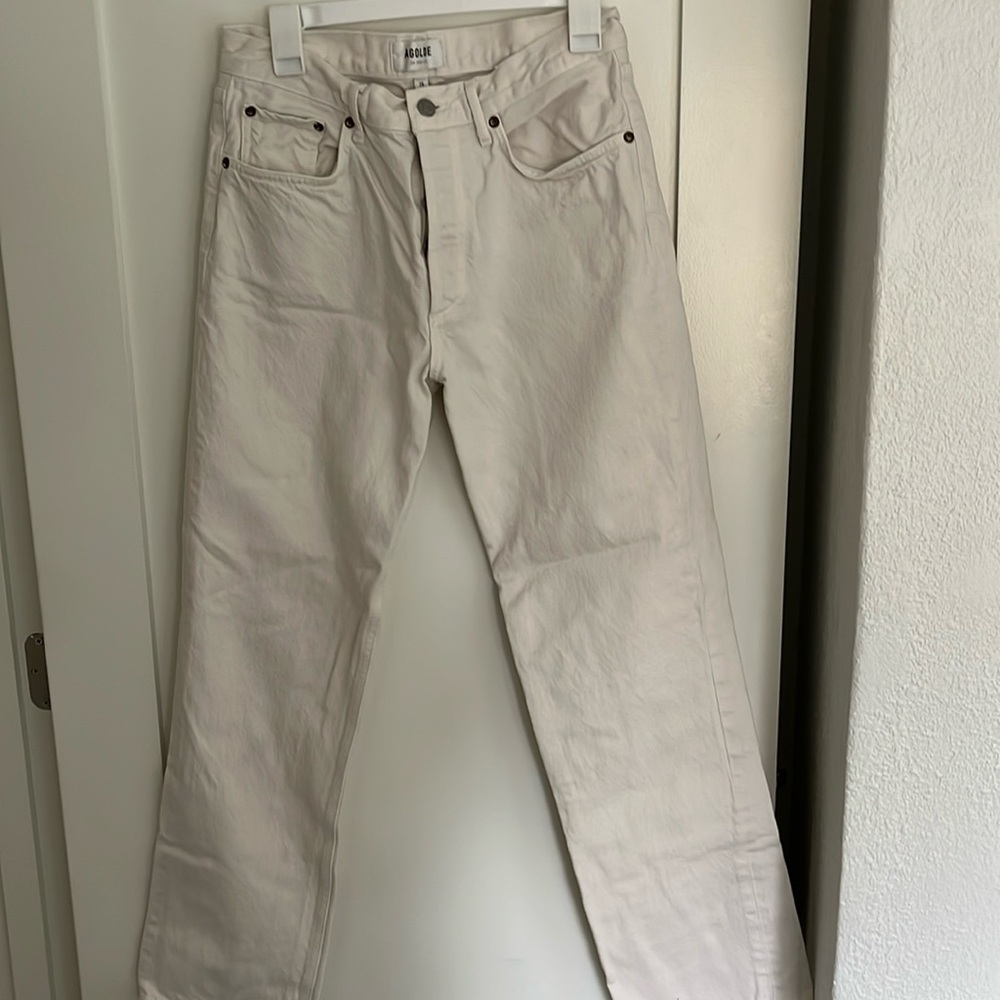 White AGOLDE denim